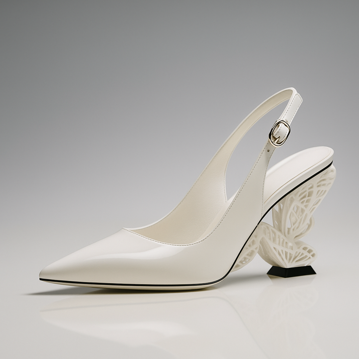 Luna Leather Butterfly Heels