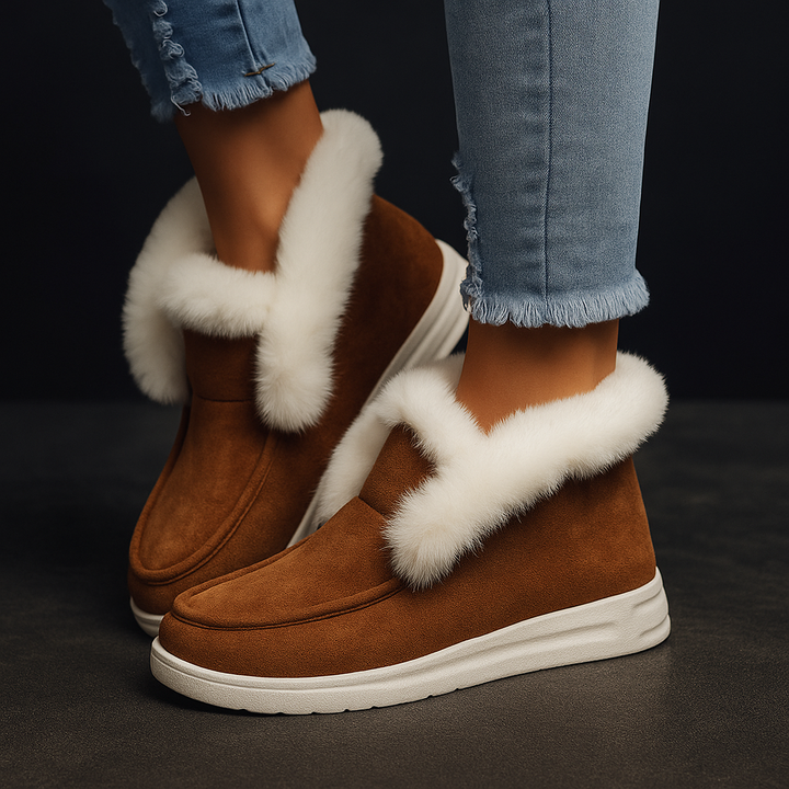Aurora Suede Fur Boots