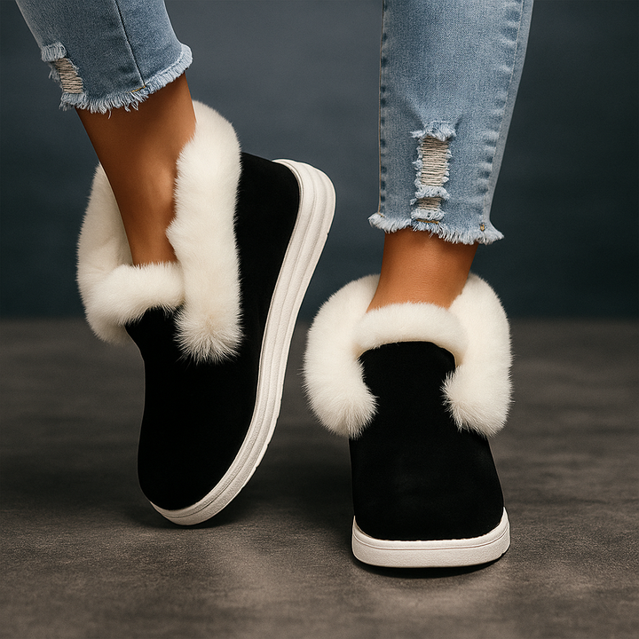 Aurora Suede Fur Boots