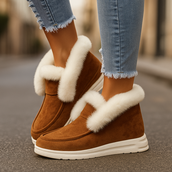 Aurora Suede Fur Boots