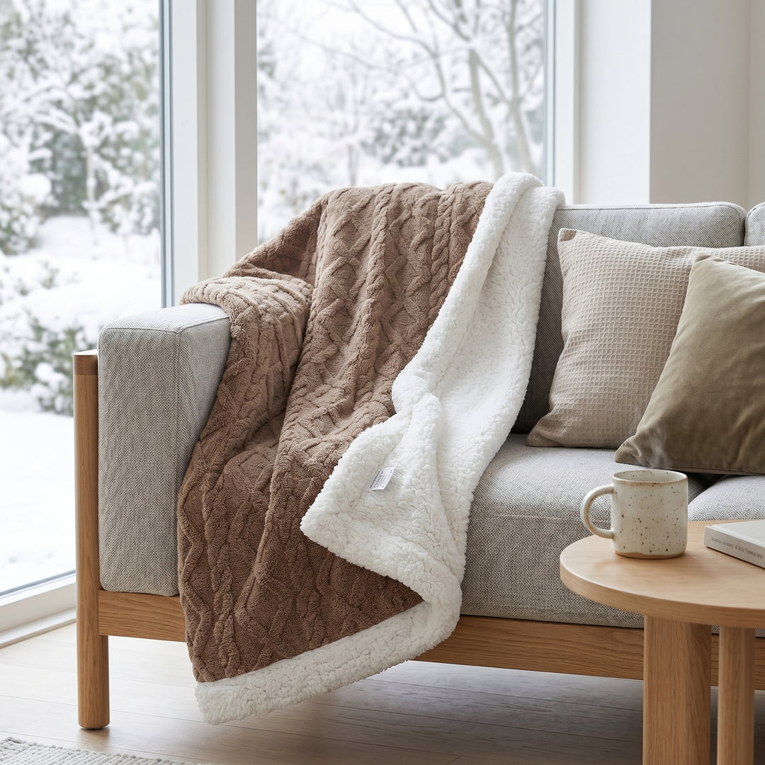 Harper Ridge Sherpa Fleece Throw
