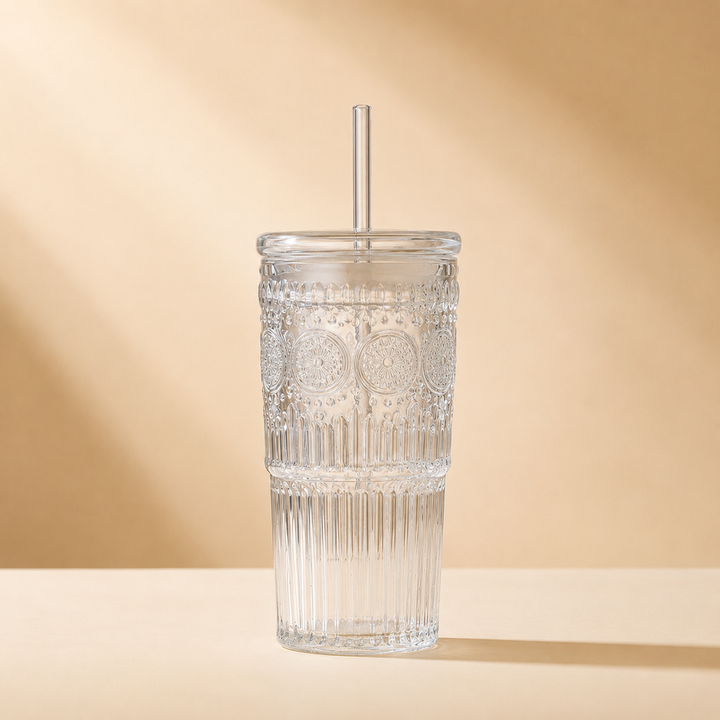 Marbella Embossed Glass Tumbler