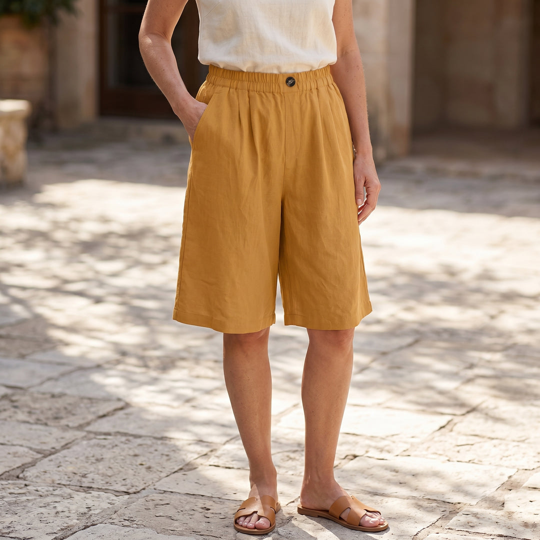 Olivia Breeze Linen Shorts