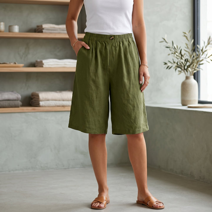 Olivia Breeze Linen Shorts