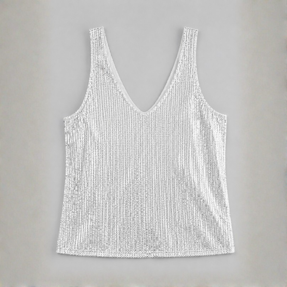 Marisol Sequin V-Neck Tank