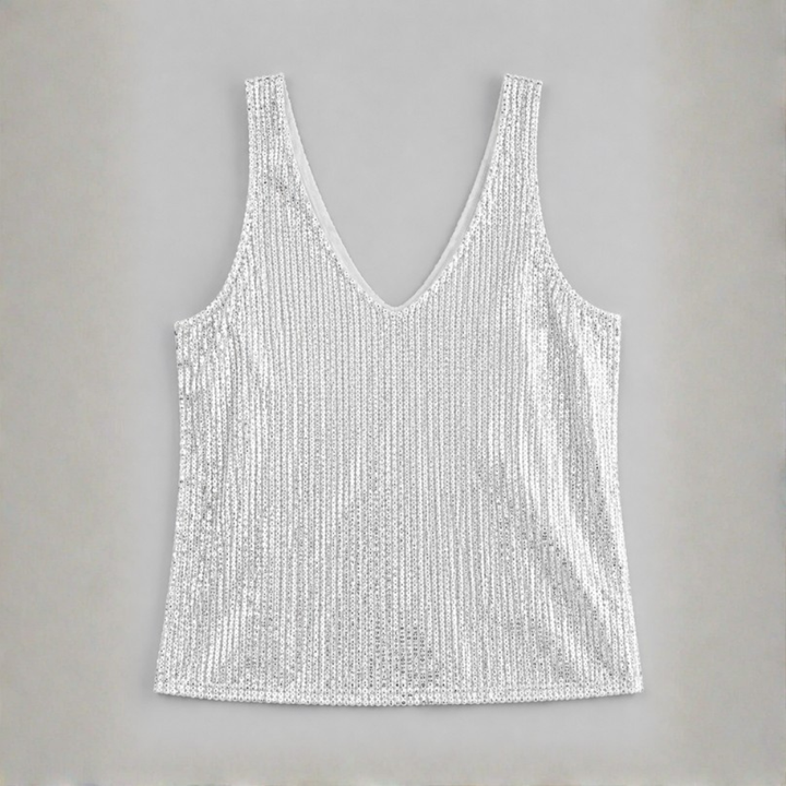 Marisol Sequin V-Neck Tank