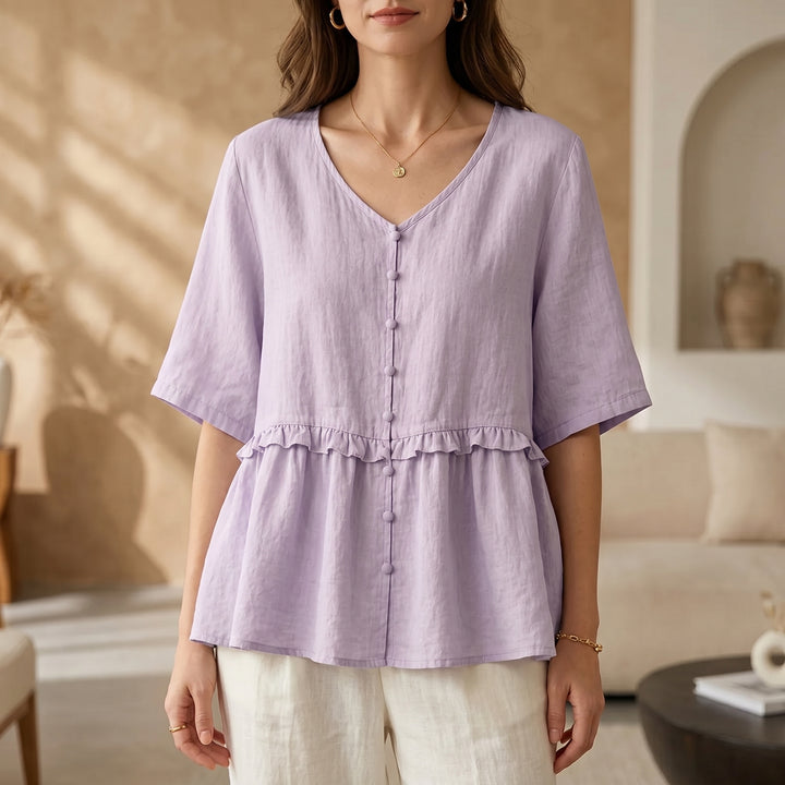 Elowen Ruffle Peplum Blouse