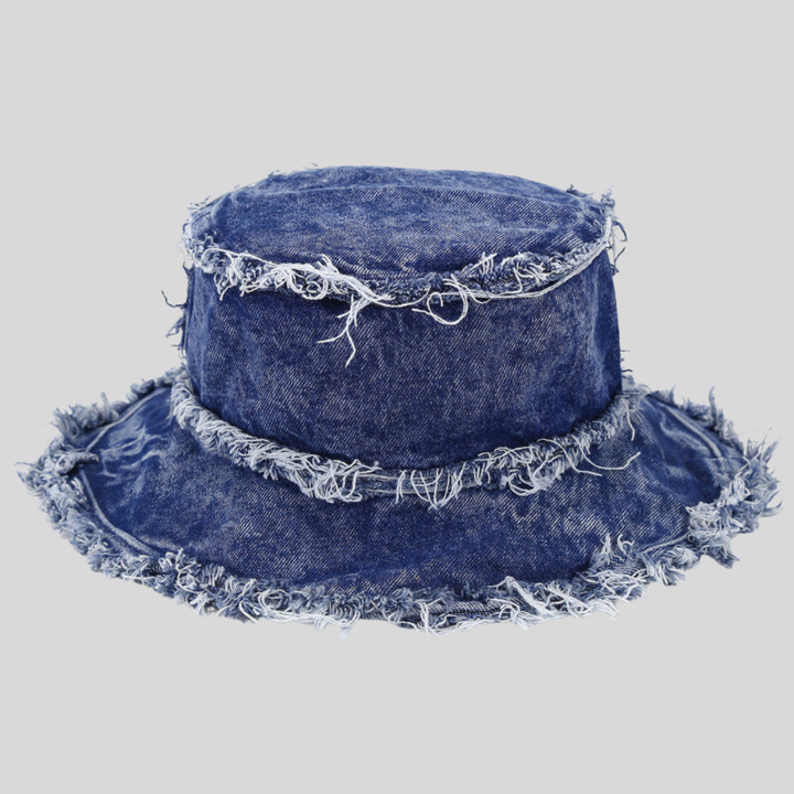 Frankie Frayed Denim Bucket Hat
