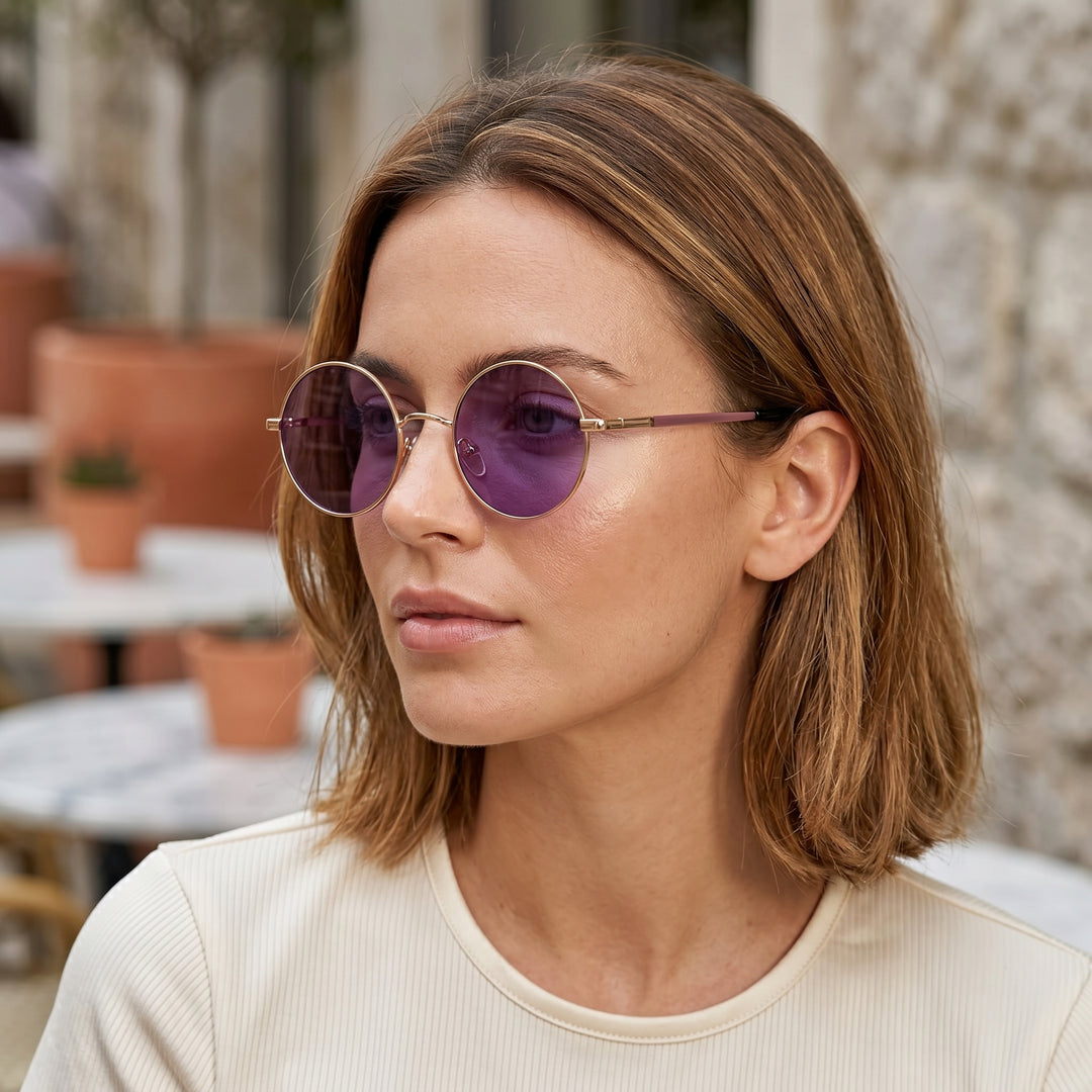 Hudson Pierce Vintage Round Sunglasses