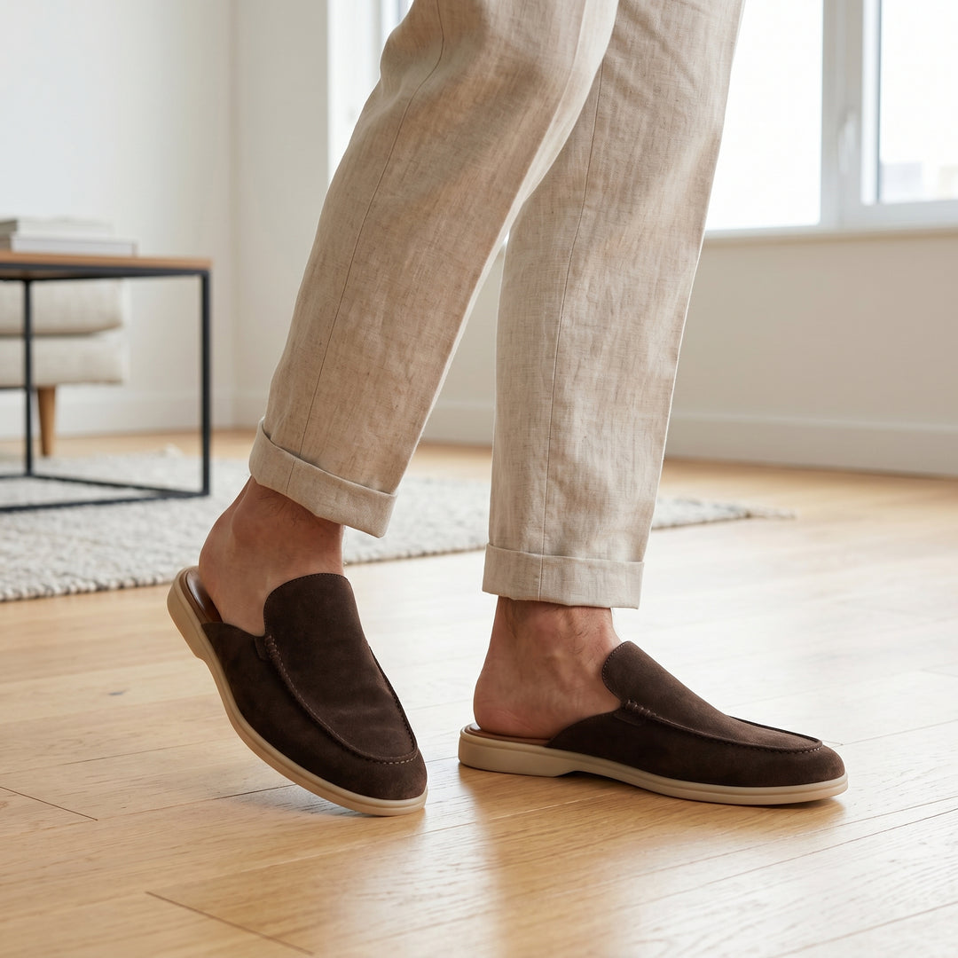 Lorenzo Suede Mule Loafer