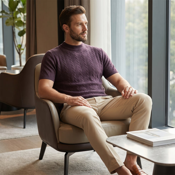 Cassian Mock Neck Knit Sweater