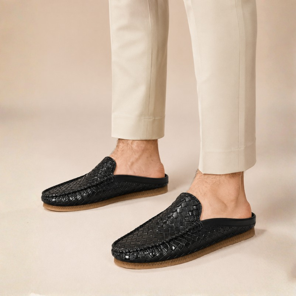 Sebastian Woven Leather Mule