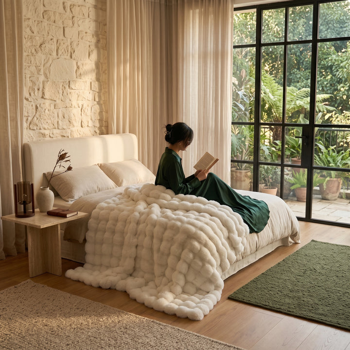 Maribel Cloud Faux Fur Blanket