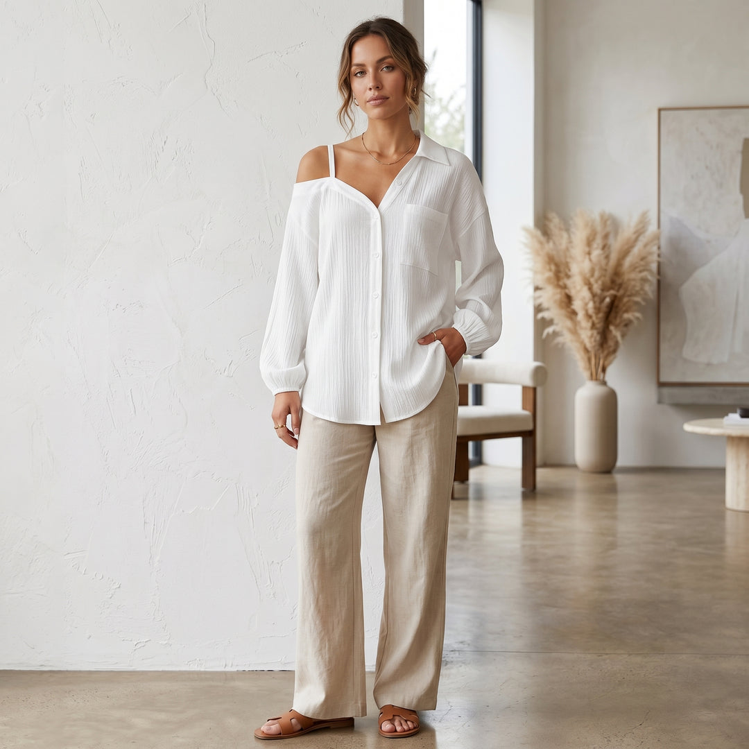Isabella Breeze One Shoulder Blouse