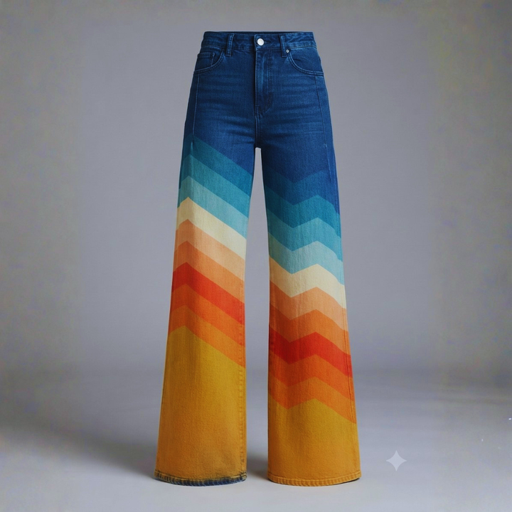 Product Title Sedona Sunset Ombre Wide-Leg Jeans