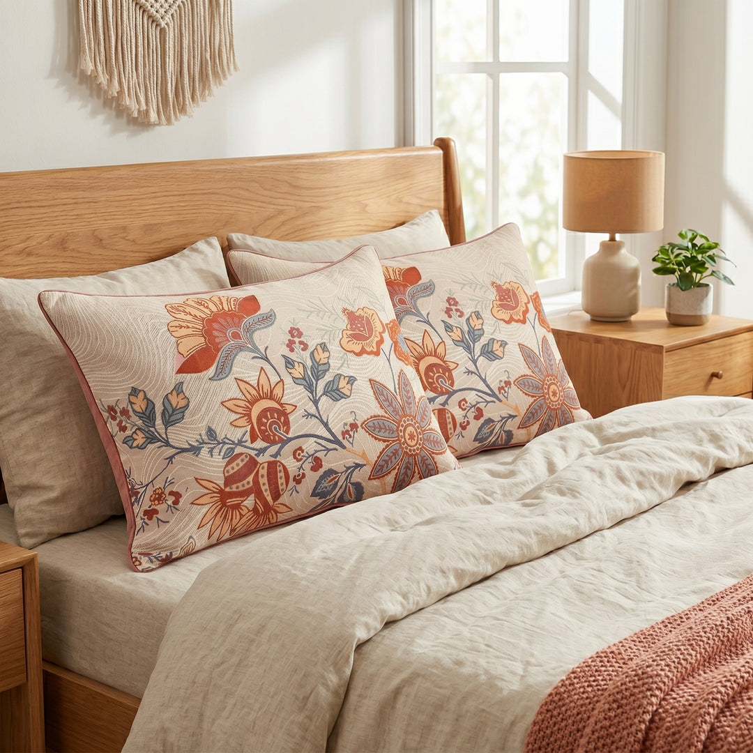 Willow Bloom Botanical Pillow Cover Set