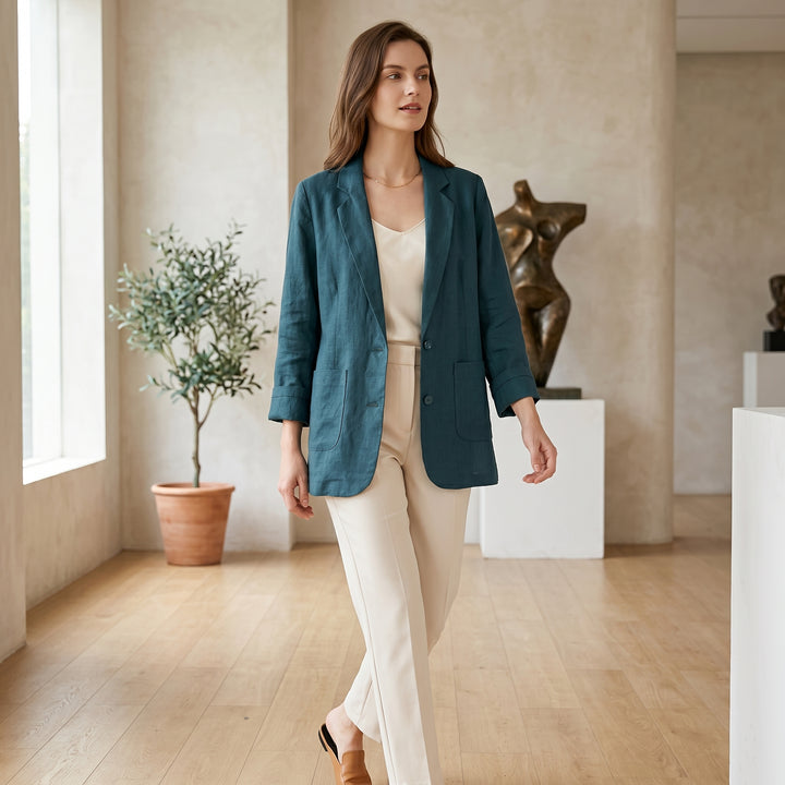Elowen Hart Linen Blend Summer Blazer