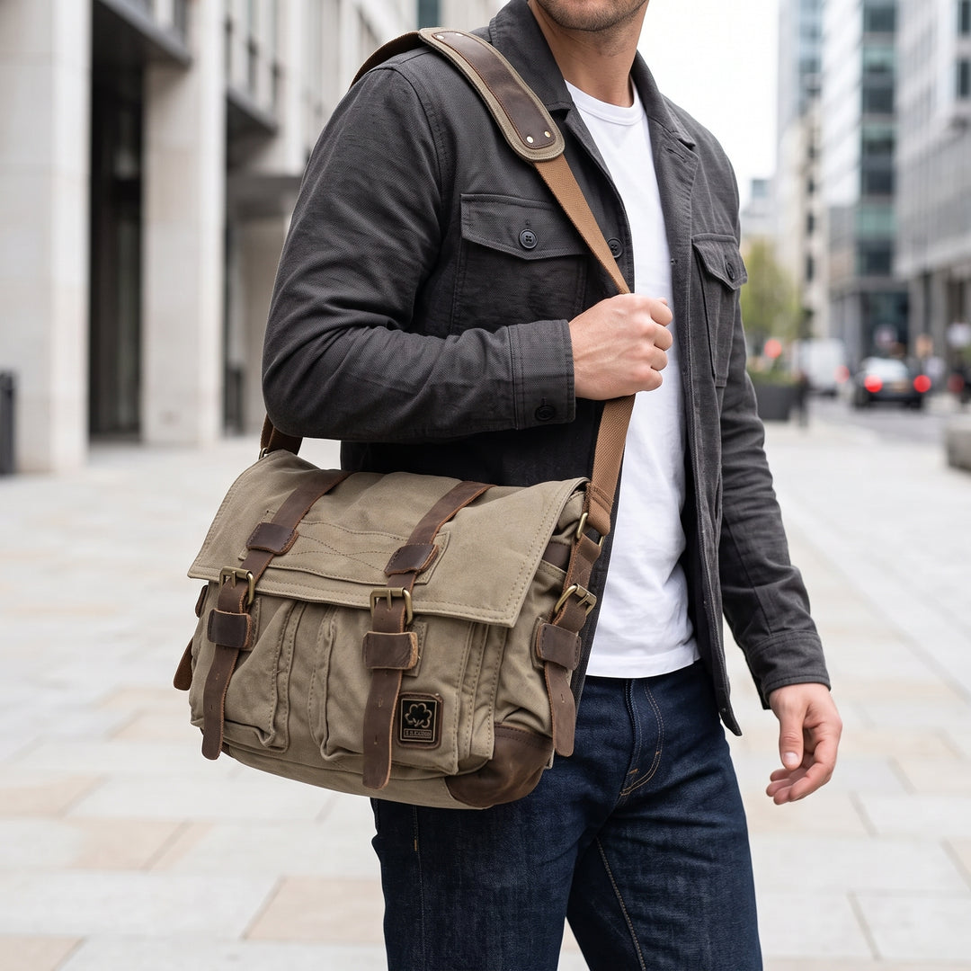 Sawyer Bennett Canvas Messenger Bag