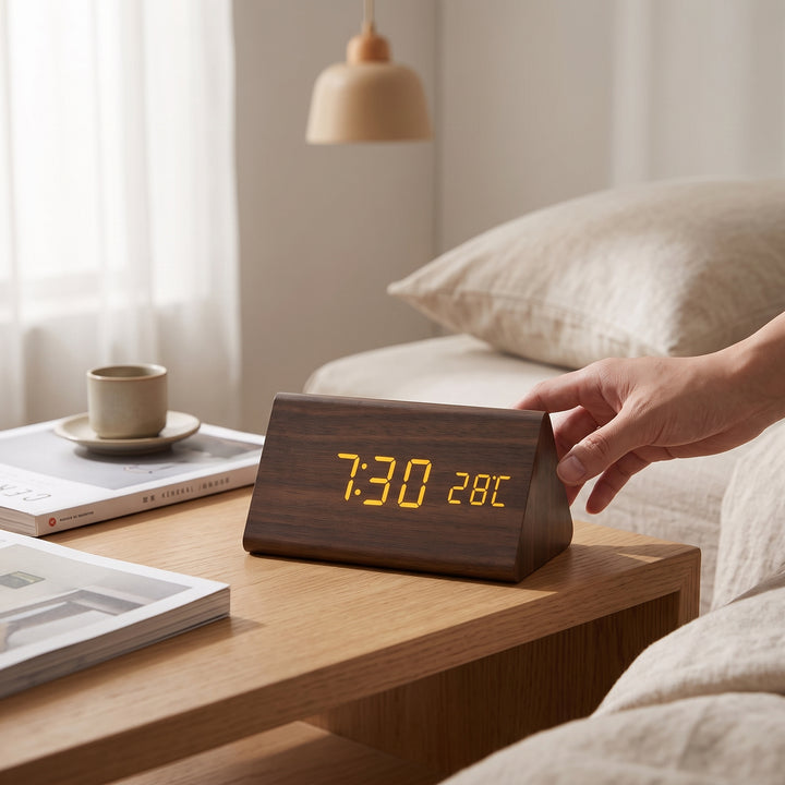 Felix Grant LED Wooden Clock
