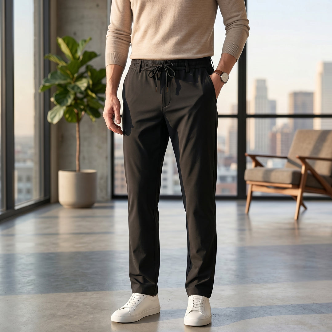 Asher Stretch Drawstring Trousers