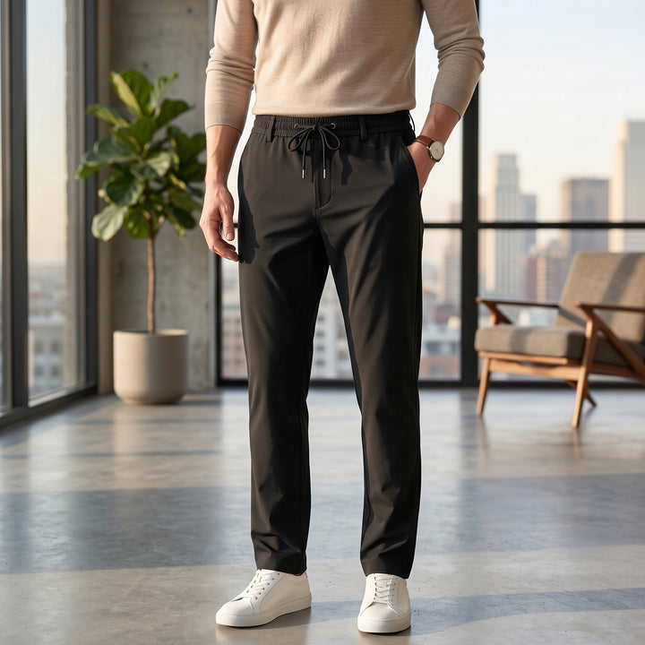 Asher Stretch Drawstring Trousers