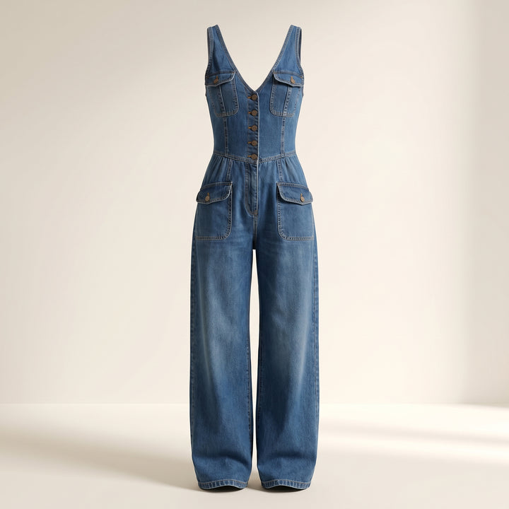 Arielle Pocket Denim Jumpsuit