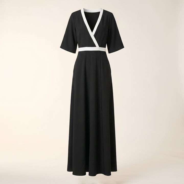 Natalia Contrast Trim Maxi Dress