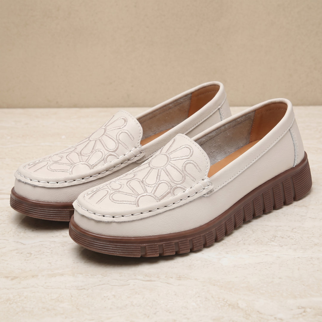 Elara Floral Embossed Loafer