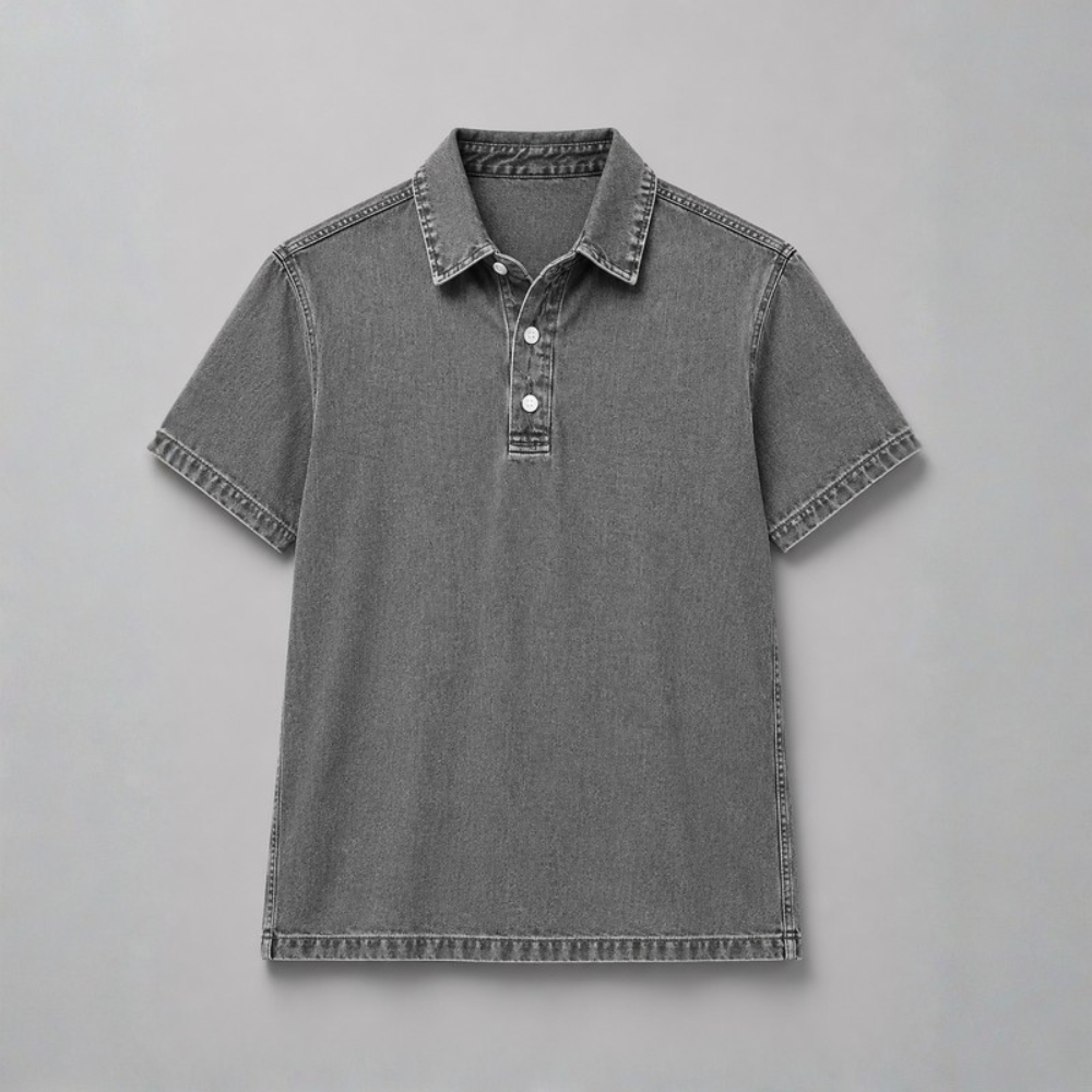 Diego Washed Denim Popover Shirt