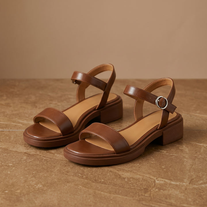 Elena Ankle Strap Flat Sandals