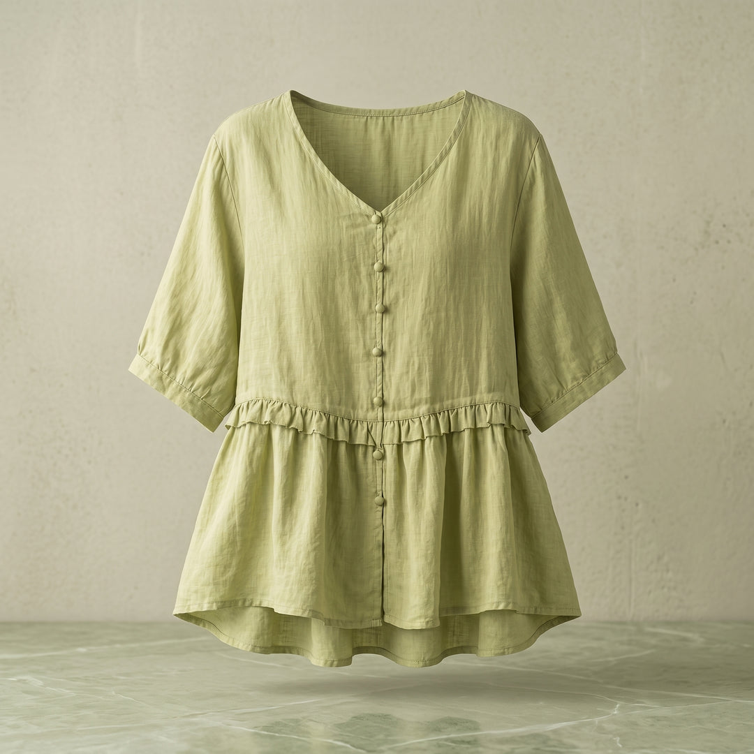 Elowen Ruffle Peplum Blouse
