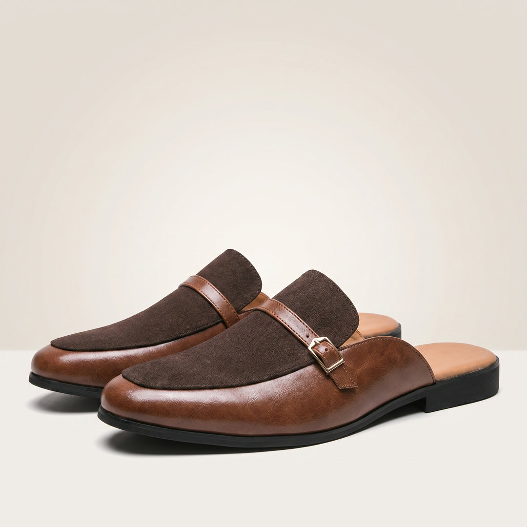 Soren Buckle Backless Mule Shoe