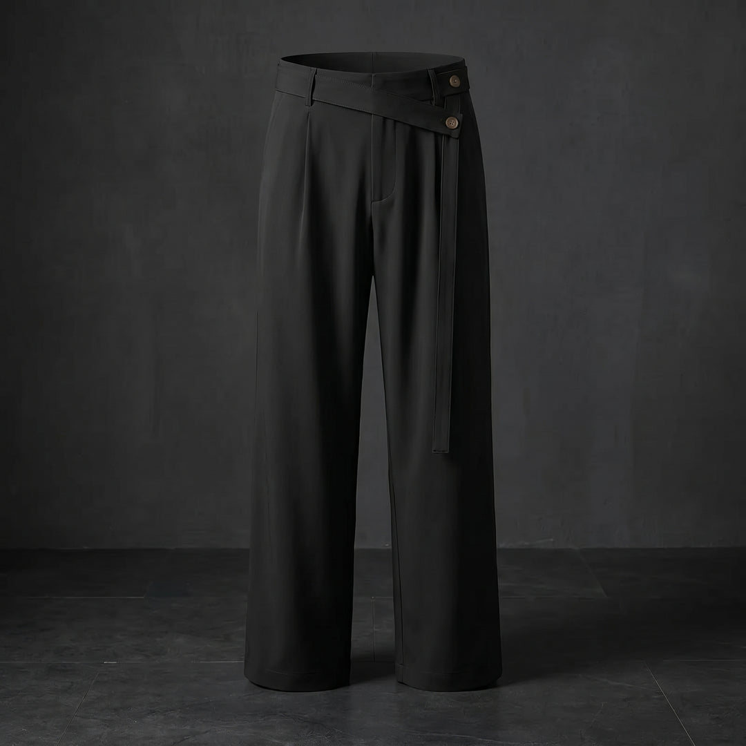 Luca Linen Blend Wide Leg Trousers