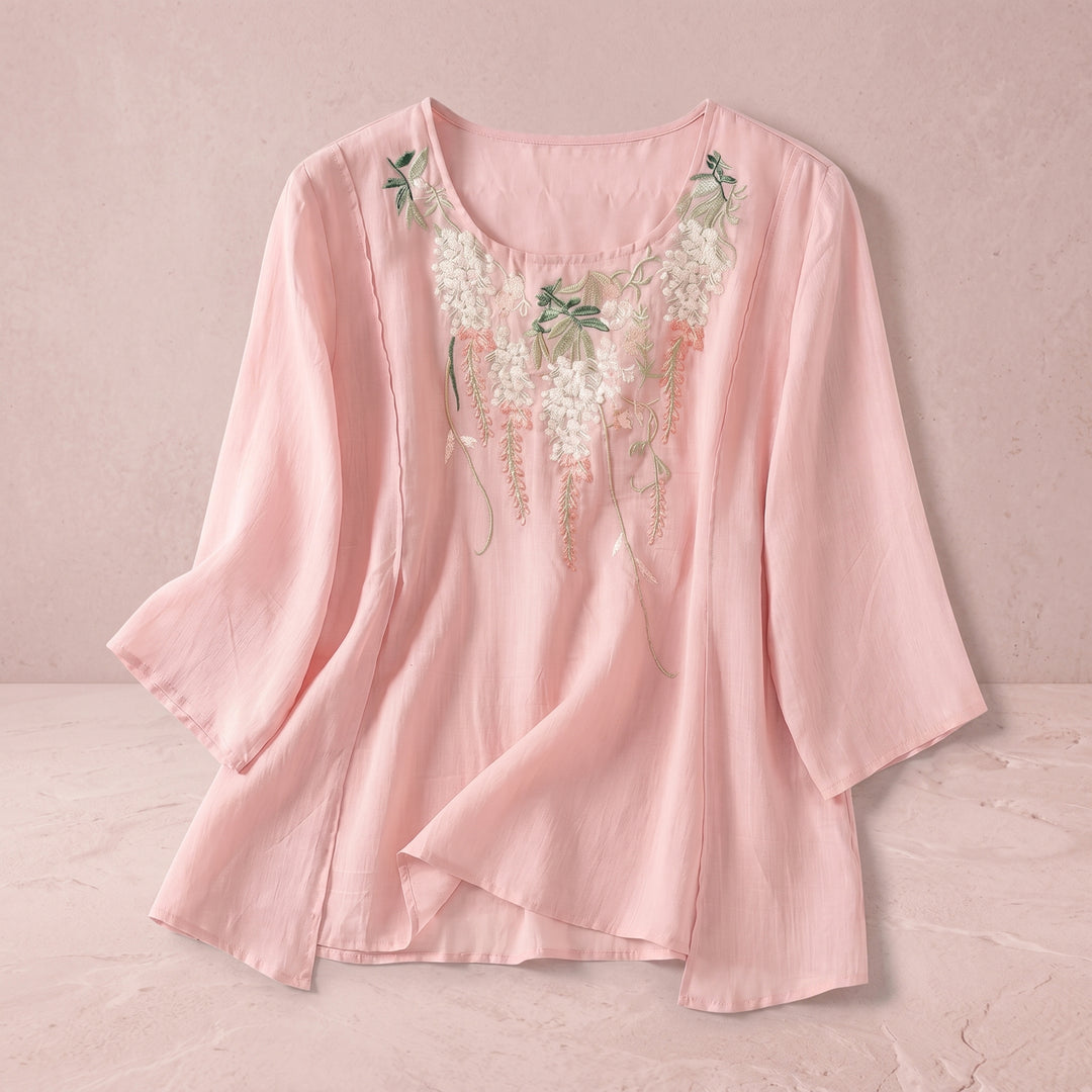 Elise Floral Embroidered Blouse