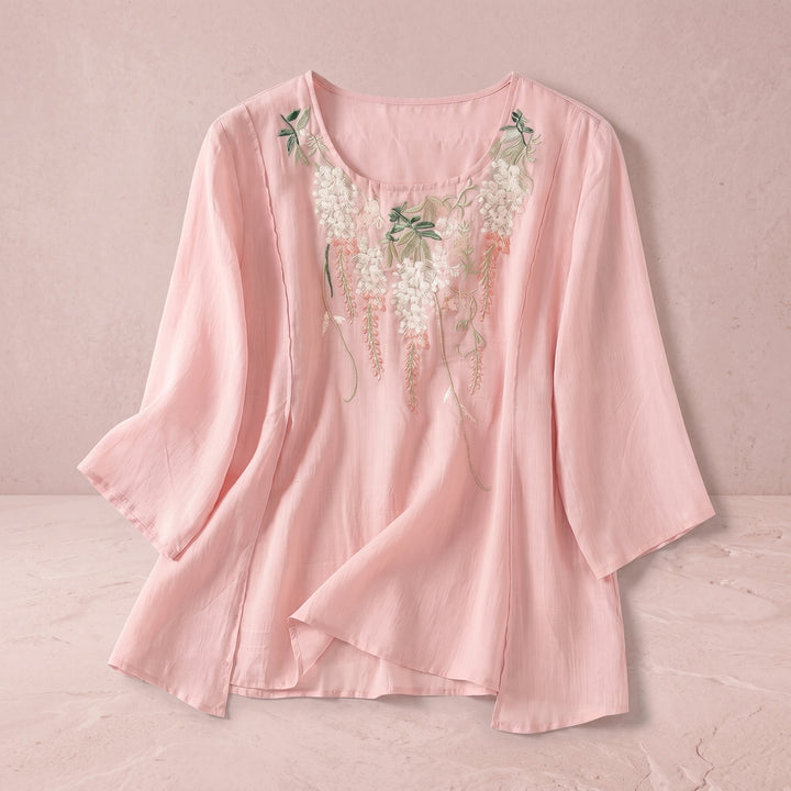Elise Floral Embroidered Blouse