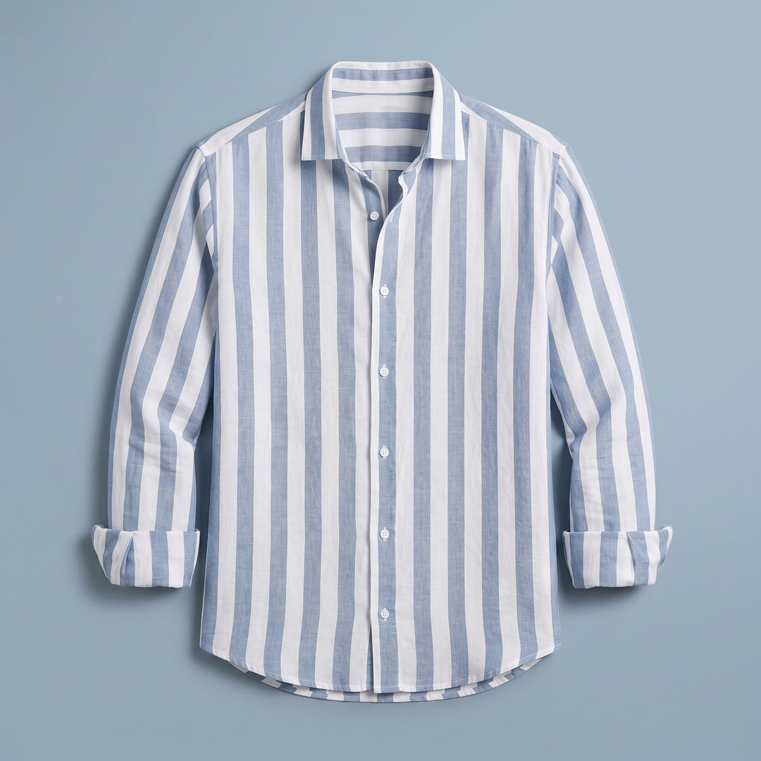 Caleb Monroe Striped Linen Shirt