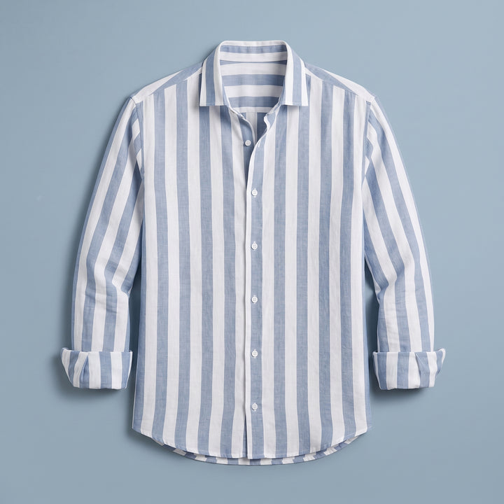 Caleb Monroe Striped Linen Shirt