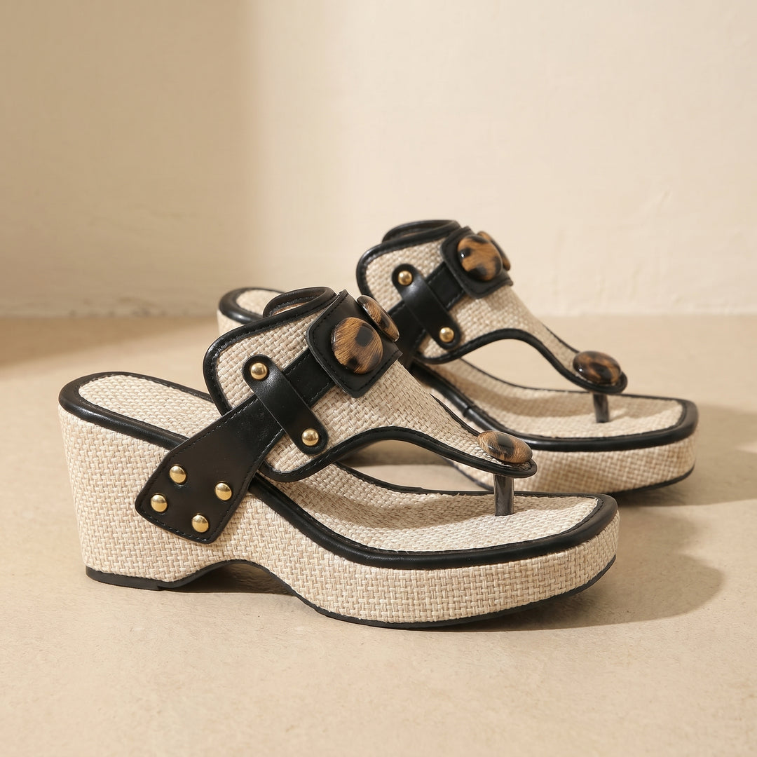 Alina Embellished Wedge Sandal