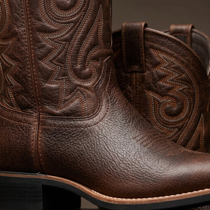 Sierra Ridge Leather Cowboy Boots
