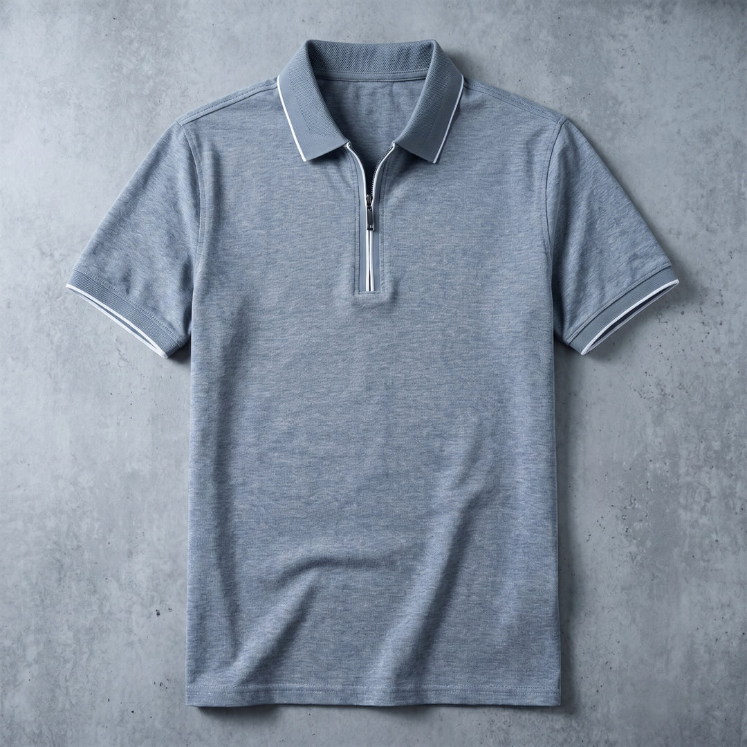 Theo Zip Collar Polo Shirt