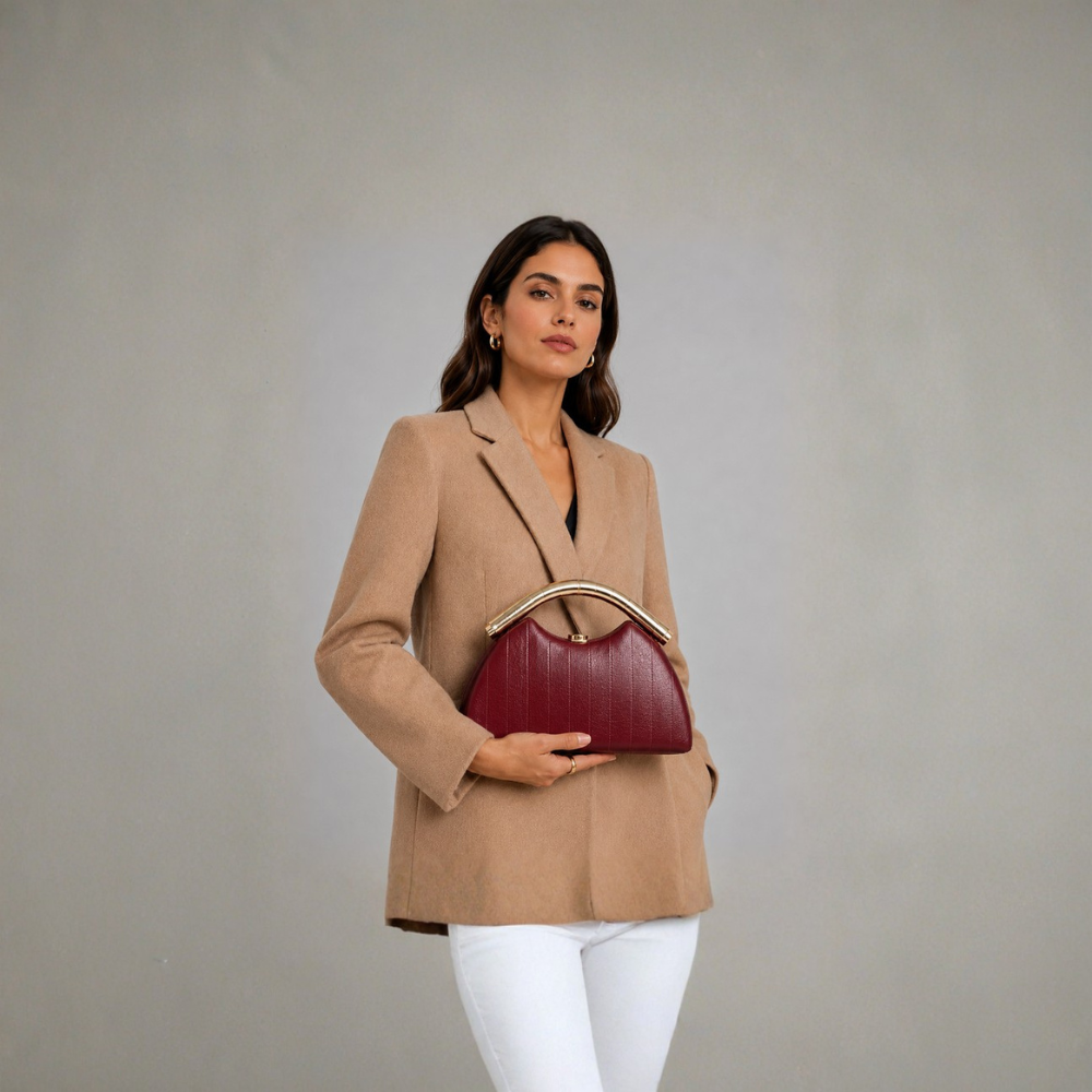 Rosalind Curved Frame Clutch
