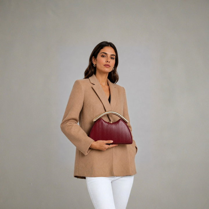 Rosalind Curved Frame Clutch