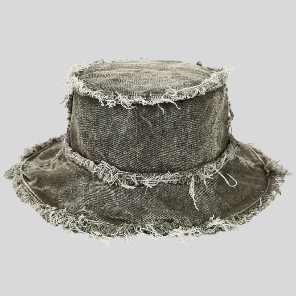 Frankie Frayed Denim Bucket Hat