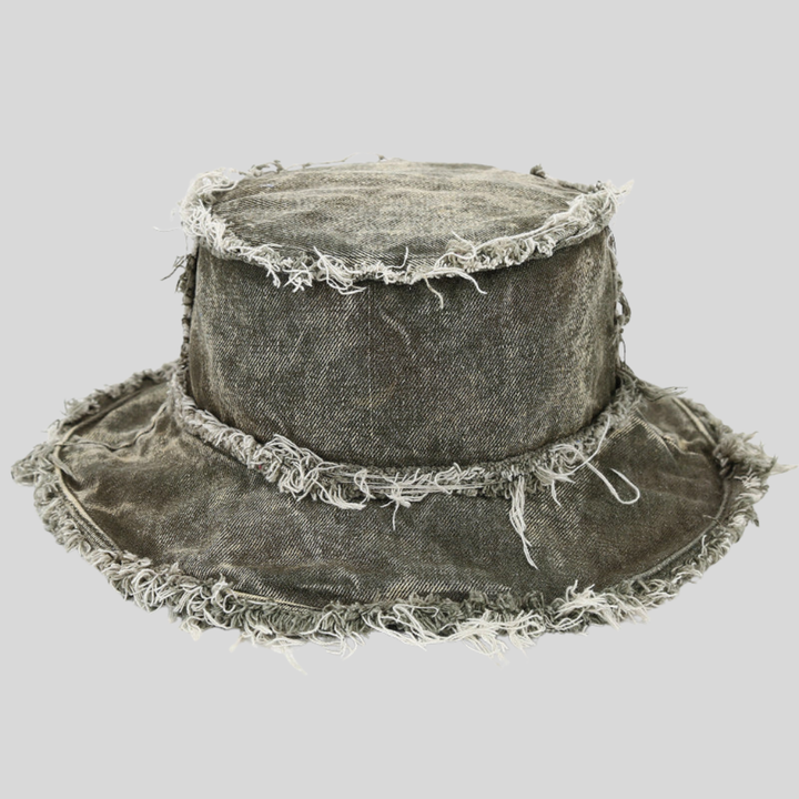 Frankie Frayed Denim Bucket Hat