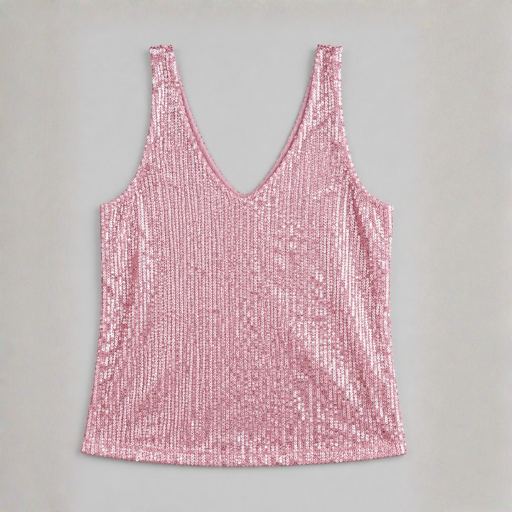 Marisol Sequin V-Neck Tank