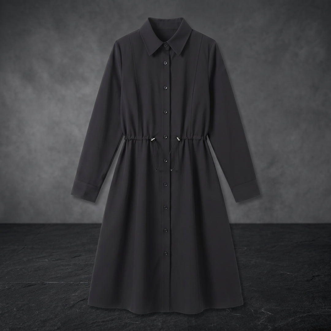 Adriana Drawstring Shirt Dress