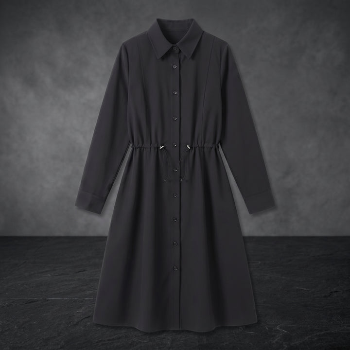 Adriana Drawstring Shirt Dress