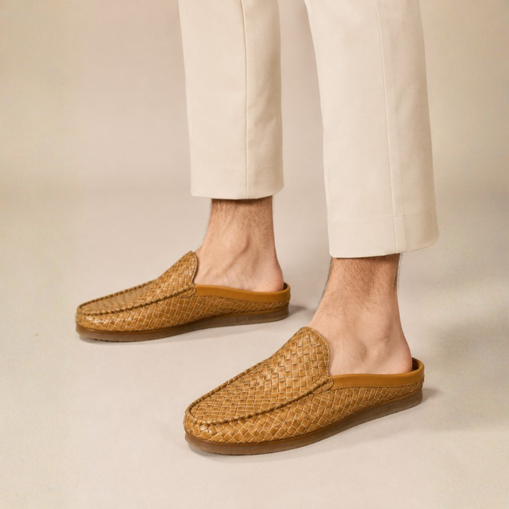 Sebastian Woven Leather Mule