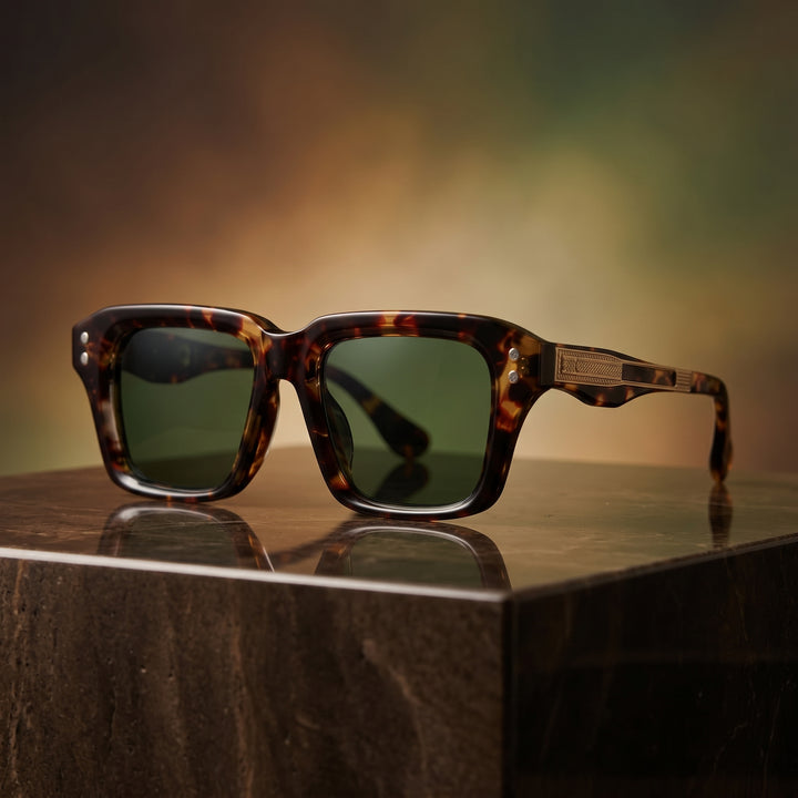 Adrian Voss Square Acetate Sunglasses