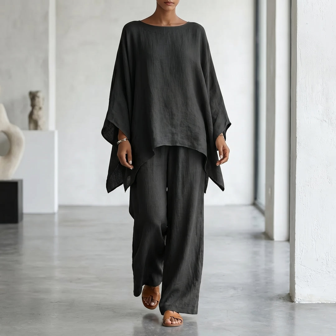 Seraphine Vale Linen Wide Leg Pant Set